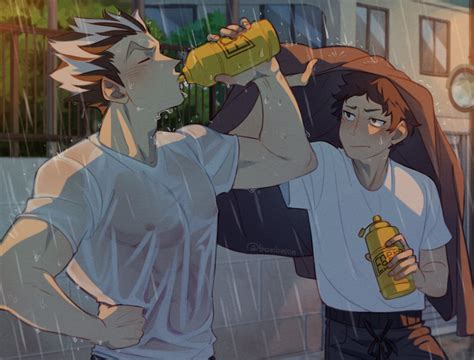 Bmbyo🍒 On Twitter Haikyuu ハイキュー Bokuaka 🌧gay Panic🌧