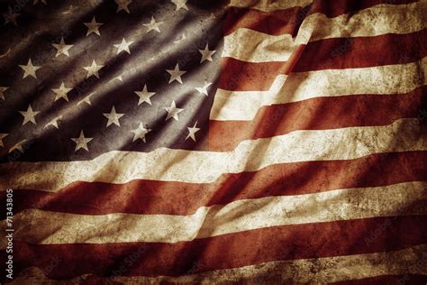 Grunge American flag Stock Photo | Adobe Stock