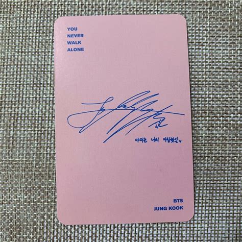 Bts Jungkook Ynwa You Never Walk Alone Official Photocard New Rare Gft Ebay