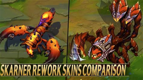 Skarner Rework Skins Comparison League Of Legends Youtube