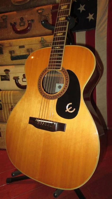 Vintage Circa 1971 Epiphone Model Ft 135 Small Bodied Acoustic Flattop W Ssc Epiphone