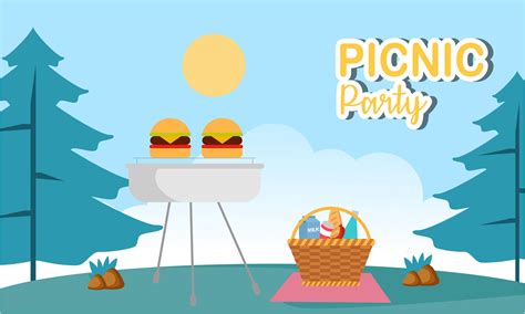 Picnic party celebration scene illustration 31095494 Vector Art at Vecteezy