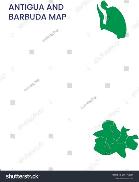 High Detailed Map Of Antigua And Barbuda Royalty Free Stock Vector