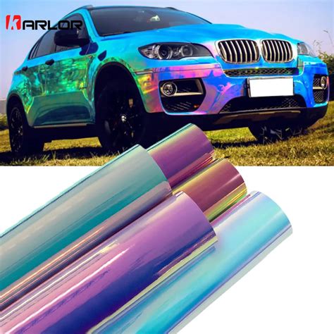 Cmx Cm Holographic Rainbow Chrome Car Stickers Laser Plating Car