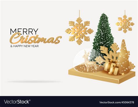 Christmas and new year banner Royalty Free Vector Image