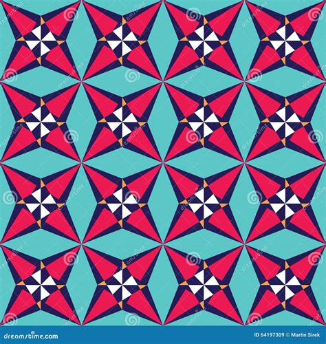 Vector Modern Seamless Colorful Geometry Star Pattern Color Abstract