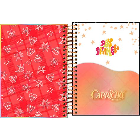 Agenda espiral diária Capricho 2024 Capa 3 Tilibra Escritório Lepok