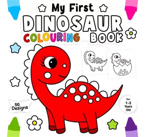 Libro Meu Primeiro Livro De Colorir De Dinossauros Para