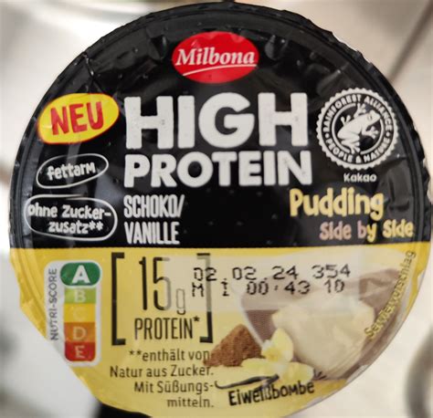 Milbona High Protein Pudding Side By Side Schoko Vanille Kalorien