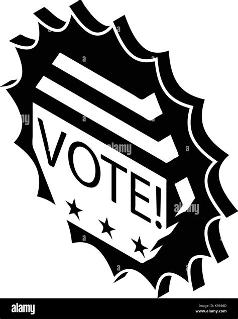 Vote Emblem Icon Simple Style Stock Vector Image And Art Alamy