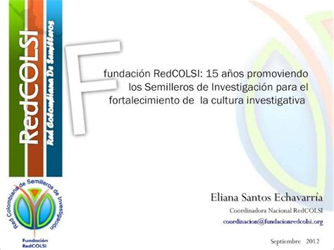 Pdf Presentaci N Red Colombiana De Semilleros De Investigaci N