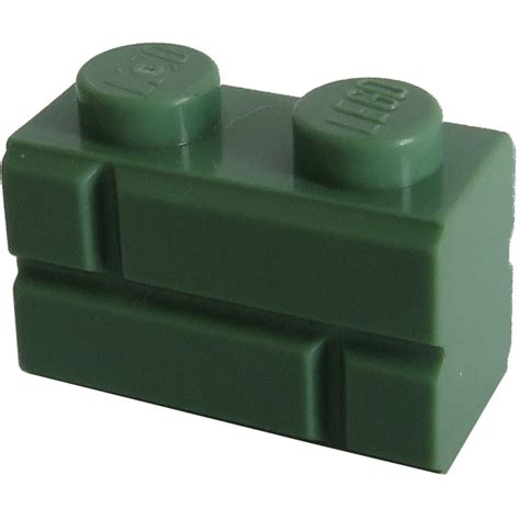 Lego Sand Green Brick X With Embossed Bricks Brick Owl