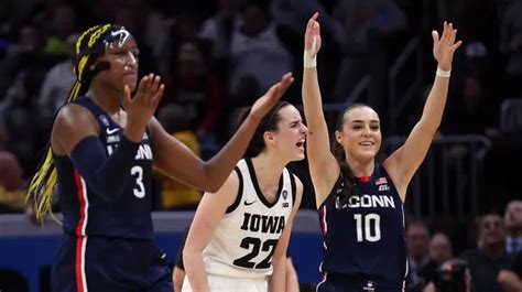 Refs accused of bailing out Caitlin Clark and Iowa vs UConn with ...