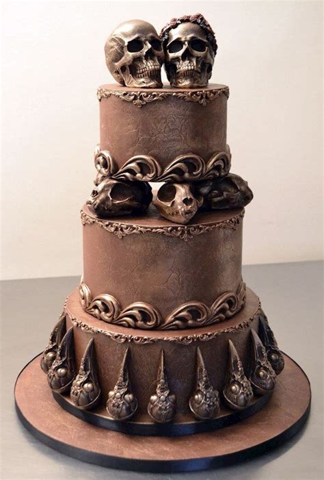 Conjurers Kitchen Skull Wedding Cakes Halloween Wedding Cakes Gothic Wedding Cake