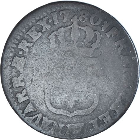 Coin France Louis Xvi Sol Lille F Copper Km