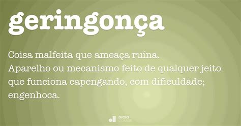 O Que Significa Geringonça