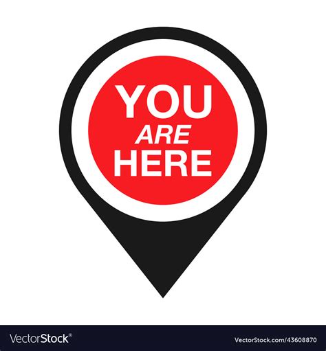 You are here location logo marker Royalty Free Vector Image