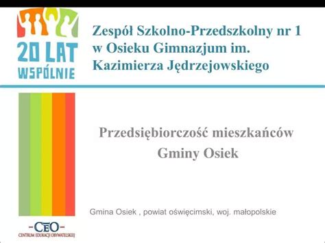 Ppt Zesp Szkolno Przedszkolny Nr W Osieku Gimnazjum Im