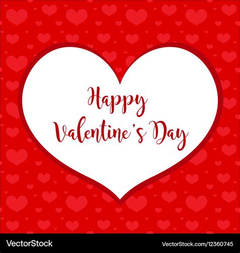 Valentines day frame heart-shaped card Royalty Free Vector