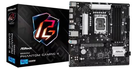 Placa Mãe Asrock B660m Phantom Gaming 4 Intel Lga 1700 Cor SC Frete