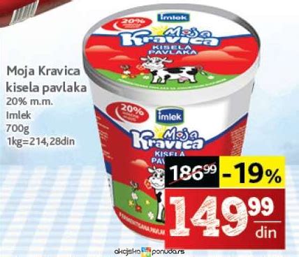 Kisela Pavlaka Moja Kravica 700g Cena Na Akciji IDEA S106428