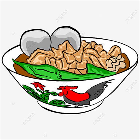 Cartoon Clipart PNG Images, Mie Bakso Vector Cartoon, Mie Bakso ...