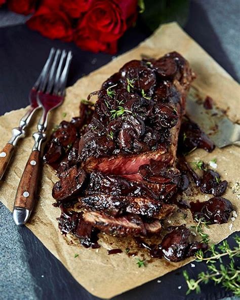 Steak With Red Wine Mushroom Sauce Recipe | The Feedfeed