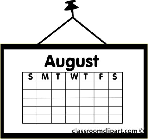 Download High Quality calendar clipart august Transparent PNG Images ...