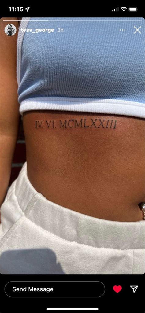 Tattoo Roman Numeral Date Tattoo Roman Numeral Tattoos Rib Tattoos