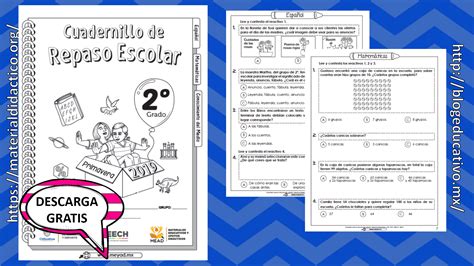 Repaso Escolar Cuadernillo De Actividades Para Cuarto Grado