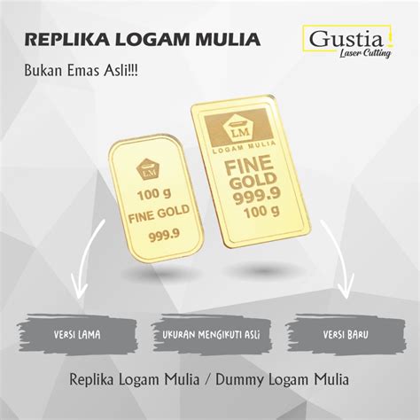 Jual Replika Logam Mulia Akrilik Mirror Gold Dummy Logam Mulia Emas