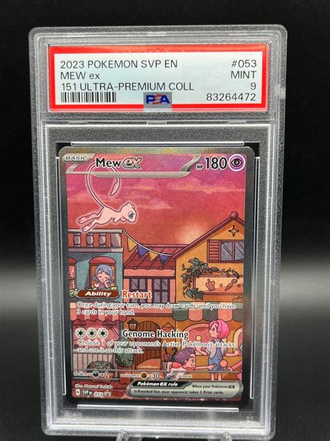 PSA 9 Mew Ex Full Art Ultra Rare 151 UPC Promo Pokemon Card SVP EN 053