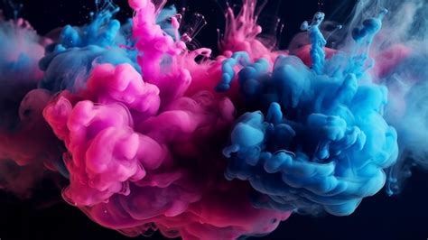 Premium AI Image Paint Ink Drop In Water Motion Color Explosion Smoke