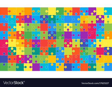 Multicolor Puzzles Pieces Jigsaw Royalty Free Vector Image