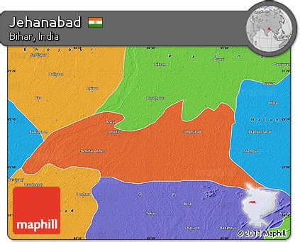 Free Political Map of Jehanabad