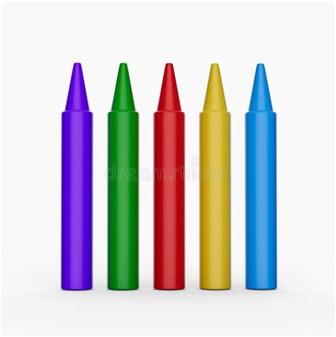 Five Crayons Drawing Rainbow Stock Photos Free Royalty Free Stock