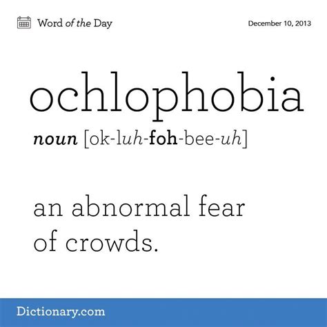 ochlophobia | Palavras, Lingua, Inglês