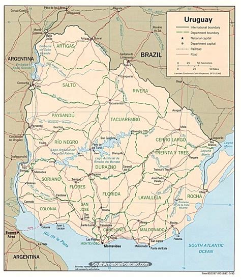 Political Map of Uruguay