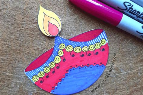 Diwali Paper Diya craft - Little Ladoo