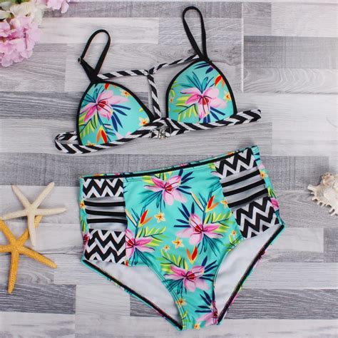 Kailindi Push Up Bikini Set High Waist Swimsuit Women Swimwear Sexy