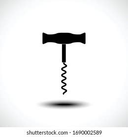 Corkscrew Icon Corkscrew Silhouette Vector Illustration Stock Vector