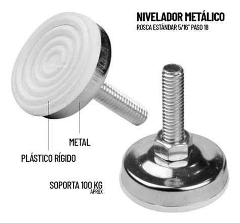 Nivelador Para Muebles Regaton Metalico Rosca Piezas En Venta En