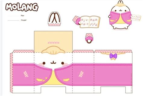 Molang Paper Craft In 2023 Paper Crafts Paper Toys Paper Dolls