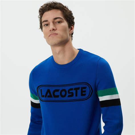 Lacoste Erkek Regular Fit Uzun Kollu Bisiklet Yaka Renk Bloklu Mavi