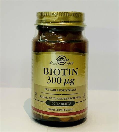Solgar Biotin 300µg (100 Tablets)