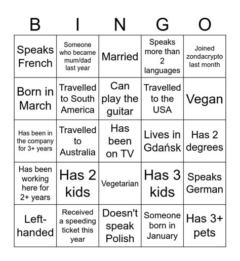 BINGO MIXER Bingo Card