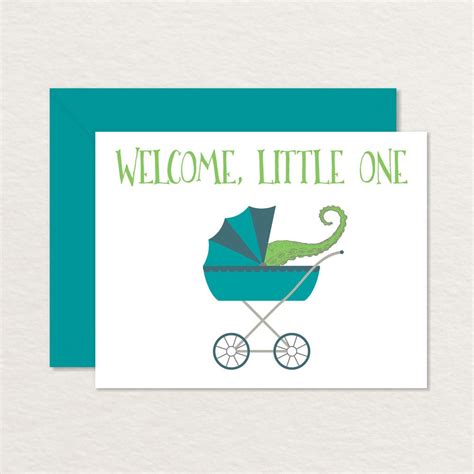 Welcome Baby Card / Funny Baby Card Printable / Nerdy - Etsy