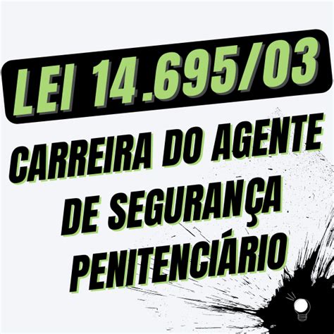 Mapa Mental da Lei 14 695 03 Carreira do Agente de Segurança