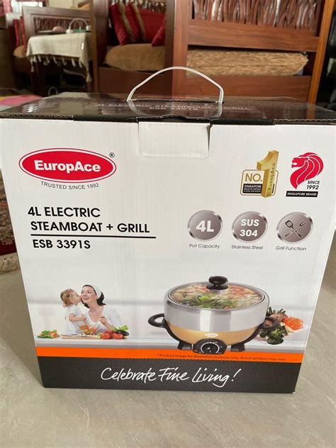 Europace L Electric Steamboat Grill Tv Home Appliances Kitchen