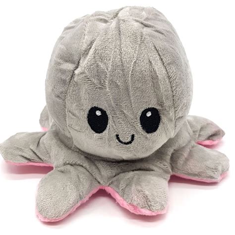 Happy Sad Octopus - Mini Mood Octopus Plush Toy - Pink & Grey - Promo ...